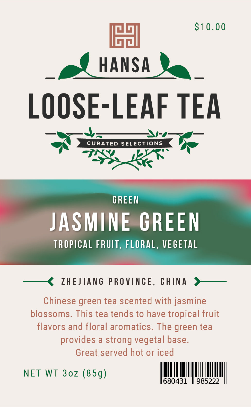 Jasmine Green - 3 ounces - Loose Leaf Tea | Hansa Coffee Roasters